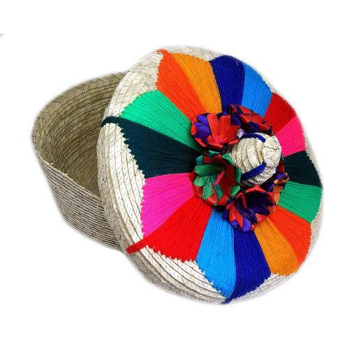Cos traditional mexican pentru pastrarea calda a tortillelor – din frunze de palmier, lucrat manual
