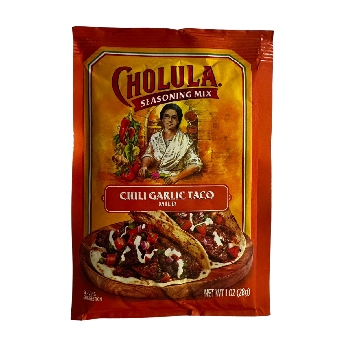Cholula mix pentru taco cu chili si usturoi, usor picant, 28g