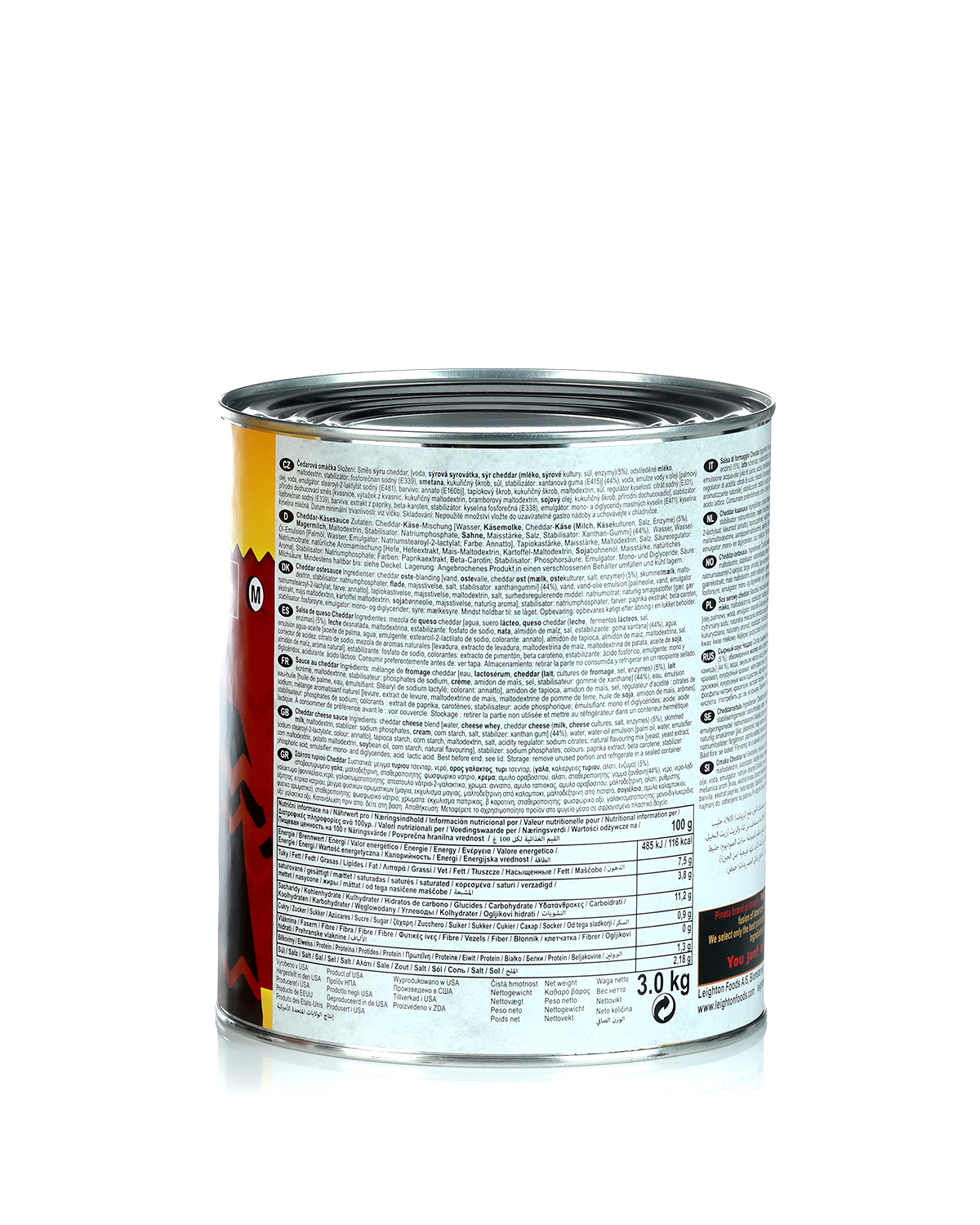 Sos de branza cheddar Pinata 3kg - conserva