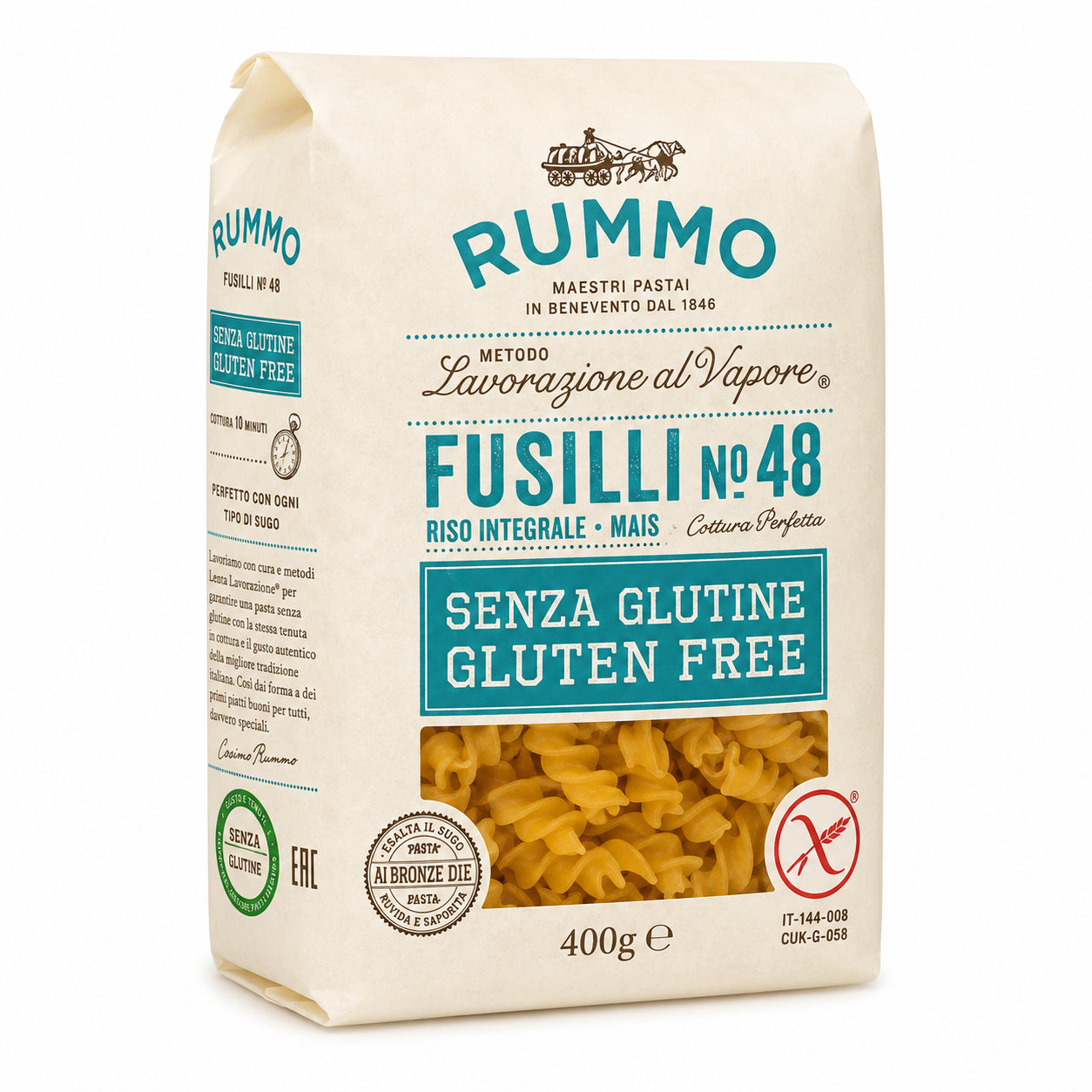Paste Fusilli nr. 48 fara gluten 400g - Rummo