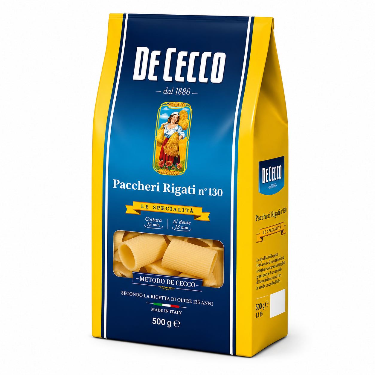 Paste Paccheri rigati nr. 130 500g - De Cecco