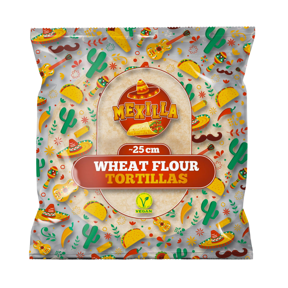 Tortilla mexicana din faina de grau 25cm, 18 x 60g – Mexilla