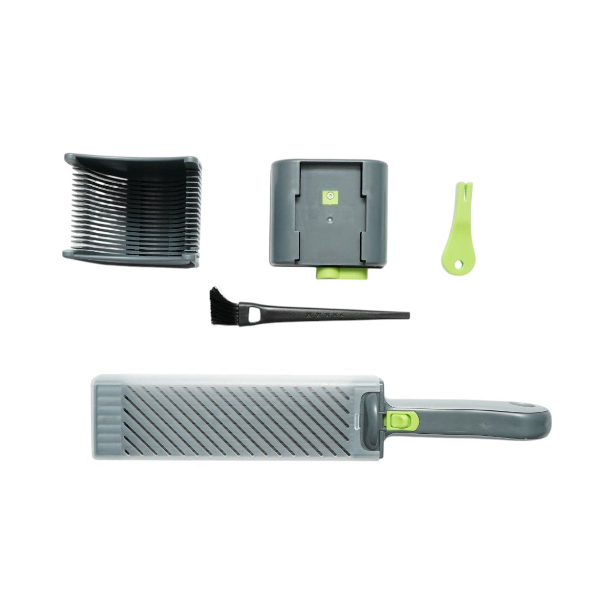 Feliator manual pentru carne cu 17 lame inox - taiere felii, fasii si cuburi 2/4 mm