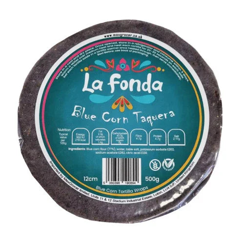 Tortilla Blue Taquera La Fonda 500g, 12cm