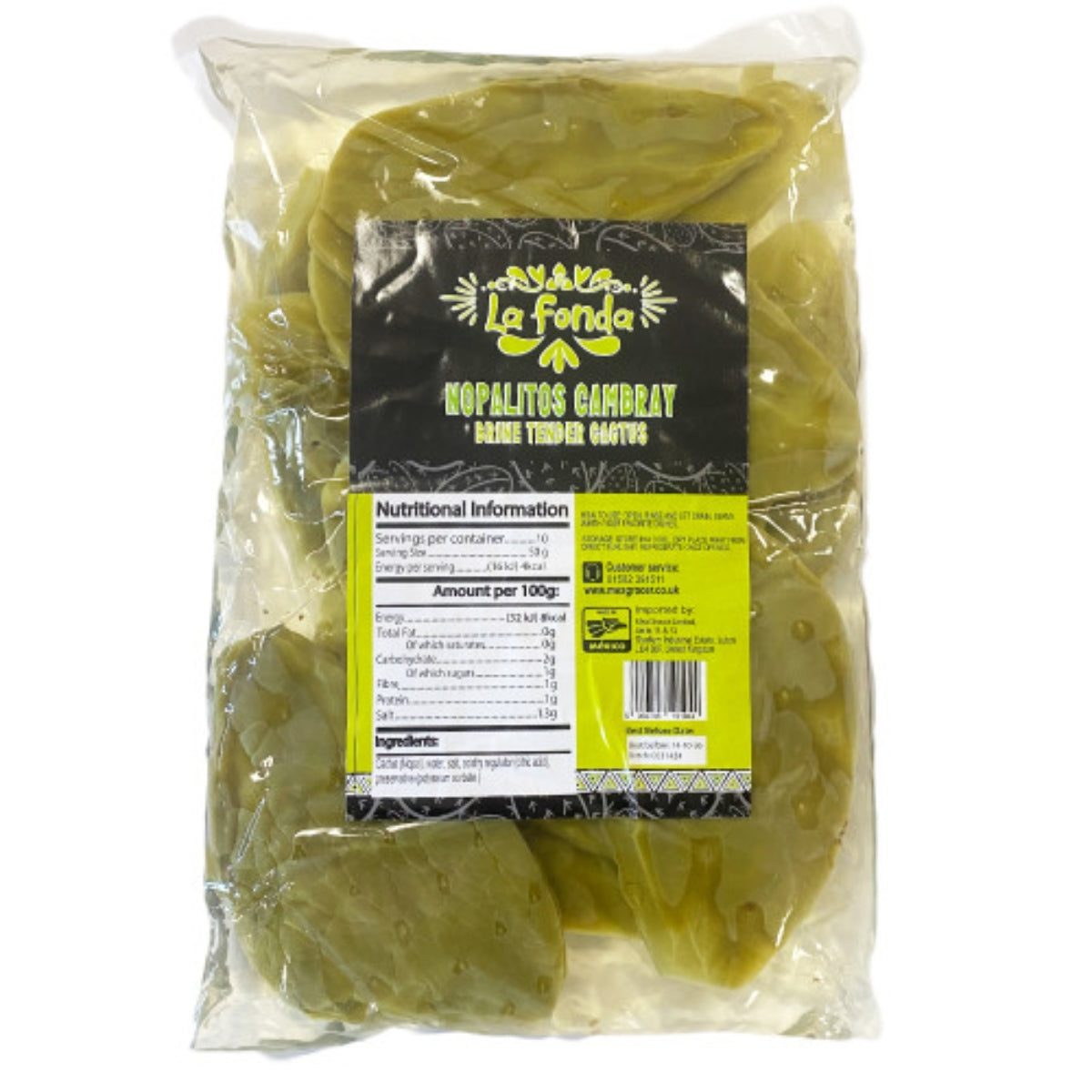 Frunze intregi de cactus Nopales  1kg – La Fonda