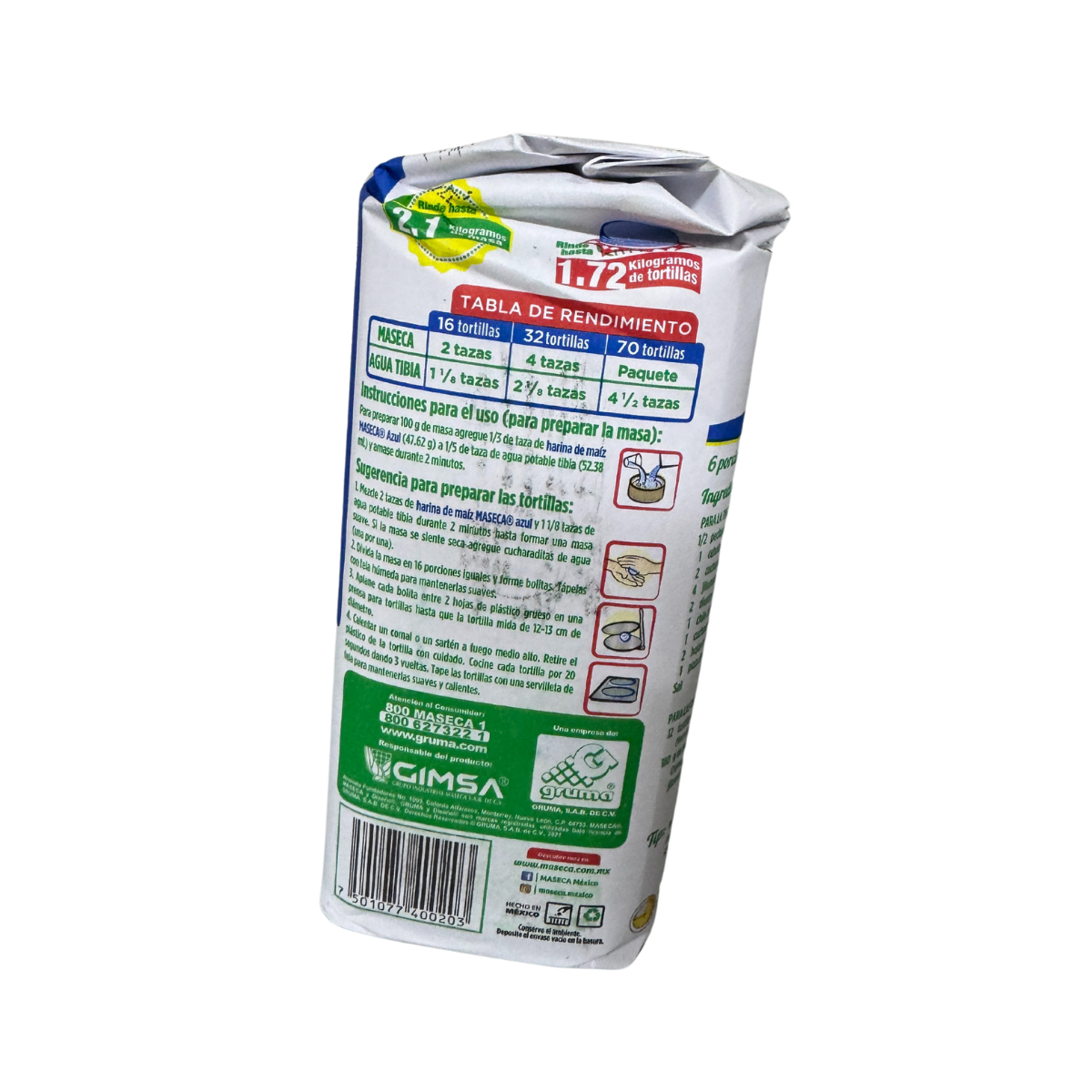 Maseca Blue – Faina albastra de Porumb Nixtamalizat 1kg