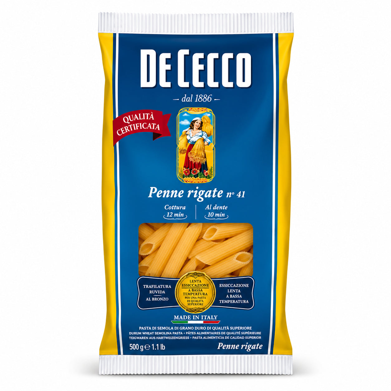 Paste Penne rigate bio nr. 41 500g - De Cecco