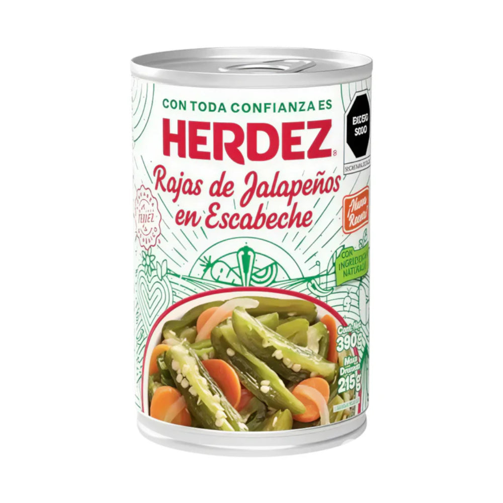 Ardei Jalapeno intregi 390g – Herdez
