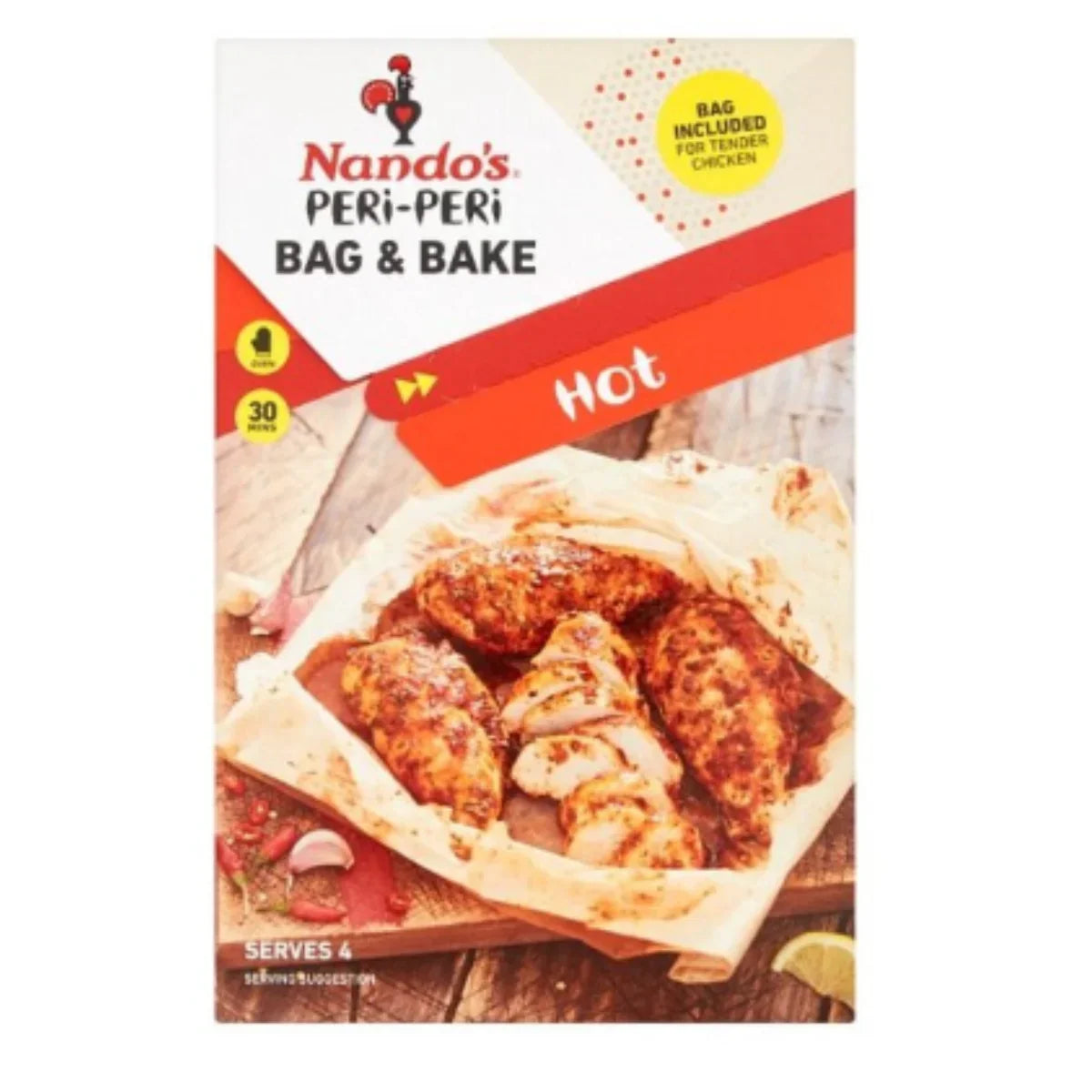 Nando’s Bag & Bake Hot 20g – Mix condimente picante cu punga de copt, 4 portii