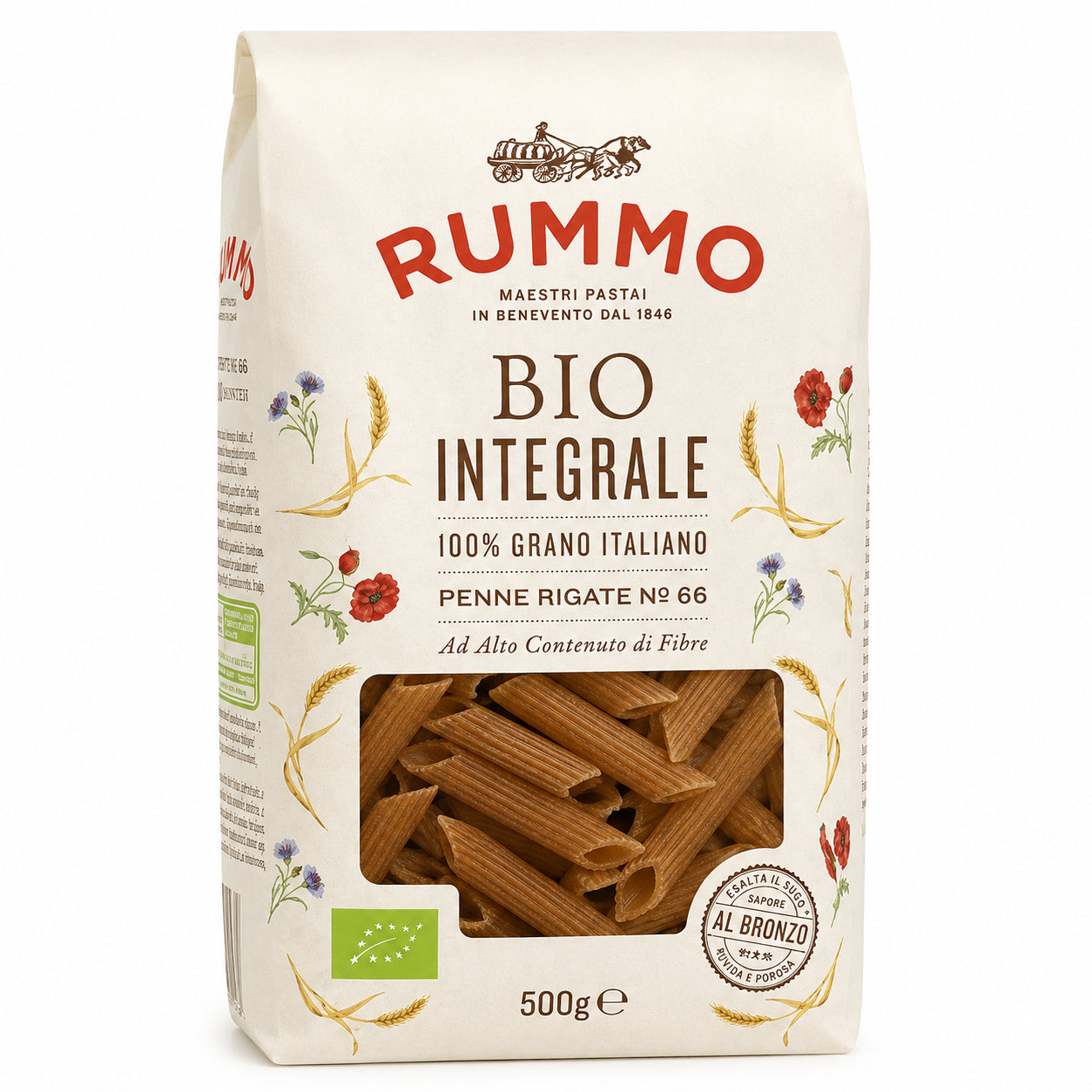 Paste Penne rigate nr. 66 bio 500g - Rummo